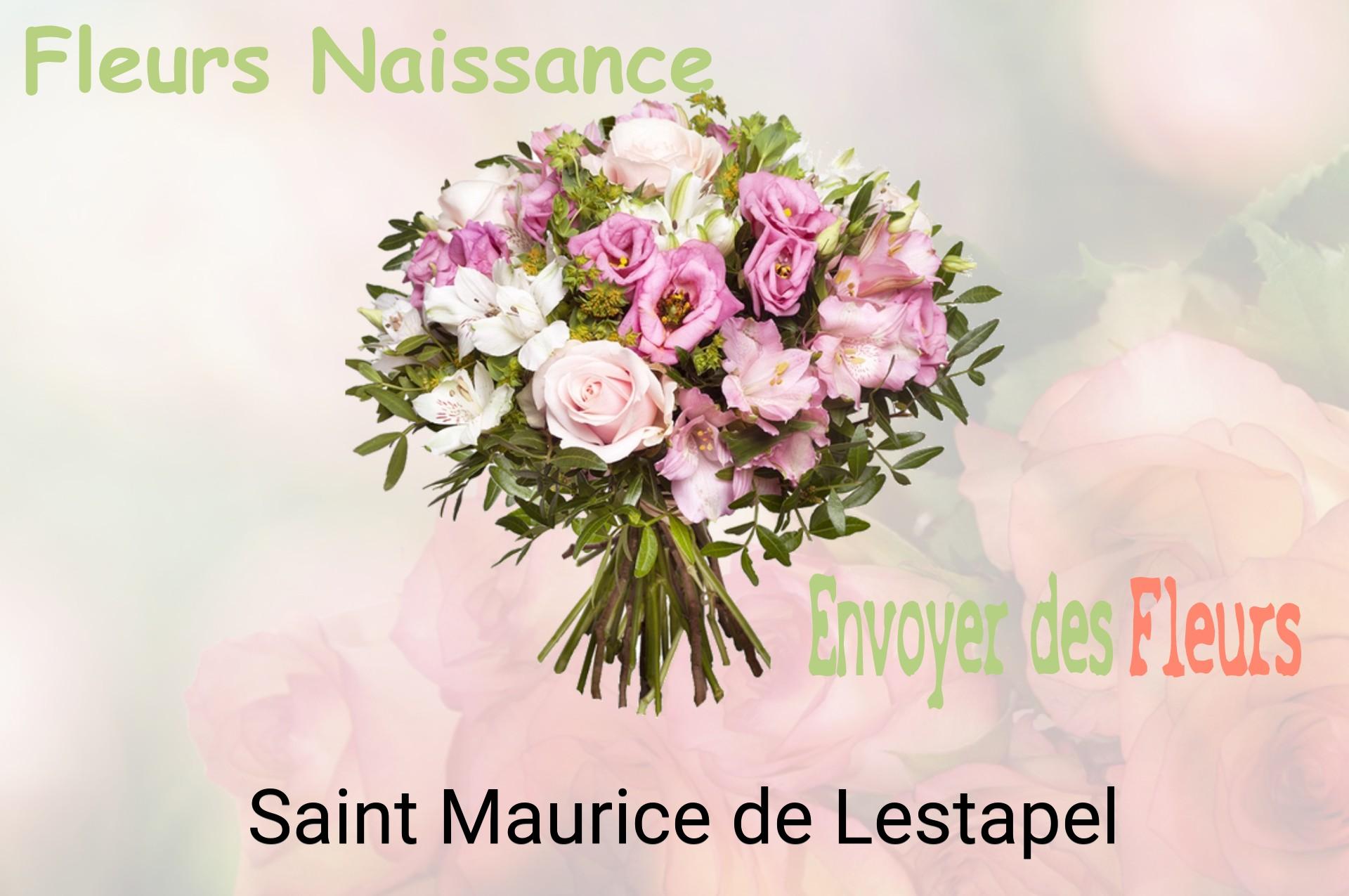 Bouquet de fleurs de naissance livré à Saint-Maurice-de-Lestapel