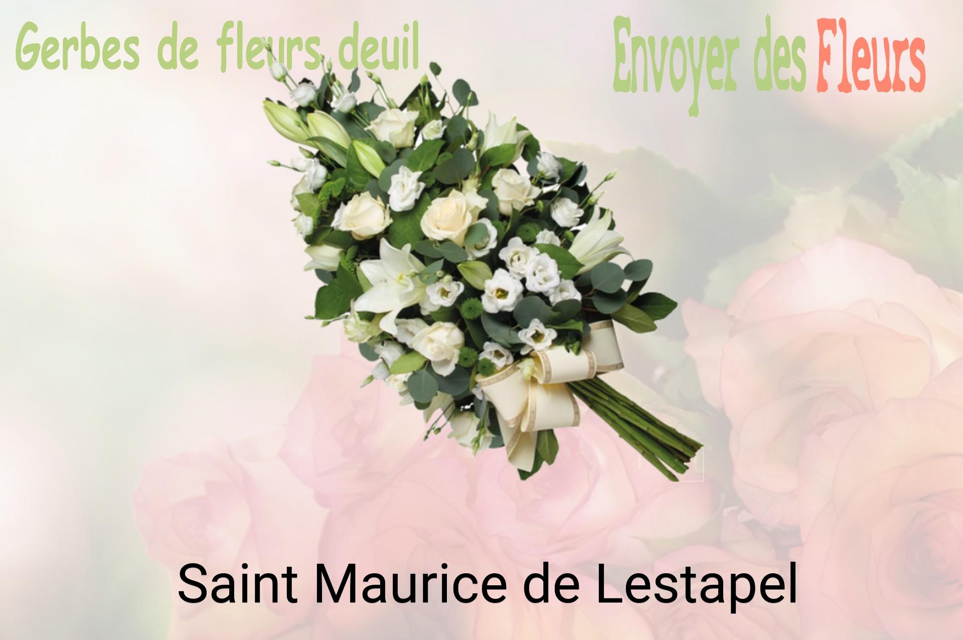 Gerbe de fleurs de deuil livrée à Saint-Maurice-de-Lestapel